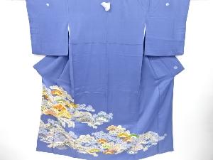 リサイクル　千總謹製　金彩松模様刺繍三つ紋色留袖(比翼付き)